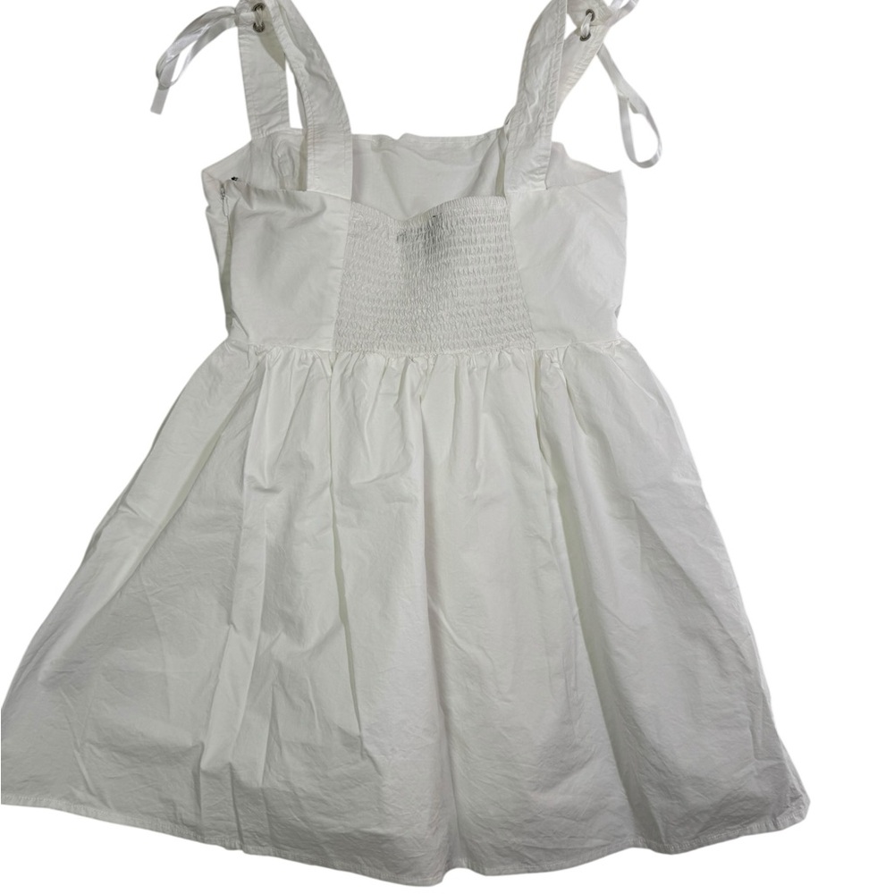 Forever‎ 21 White Tie Shoulder Mini Dress Size M - Picture 9 of 11